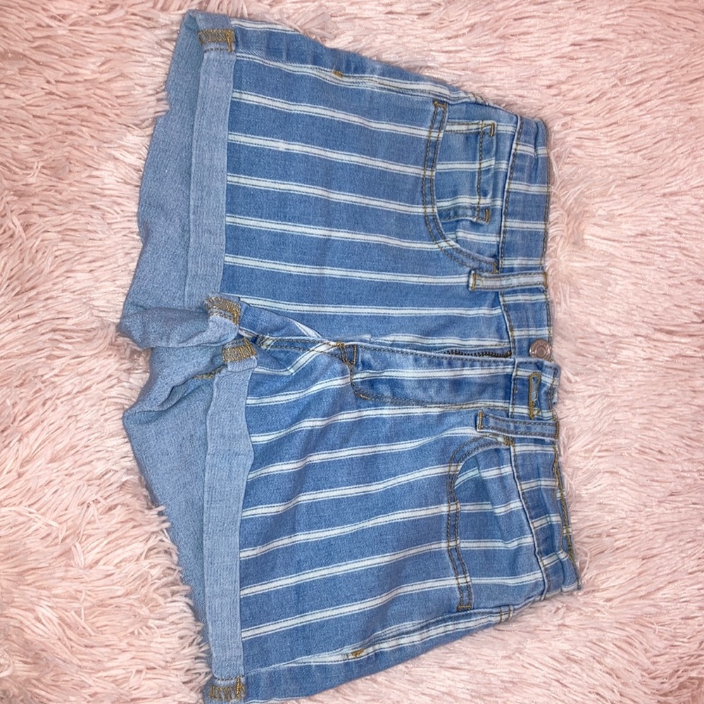 Pacsun striped jean shorts